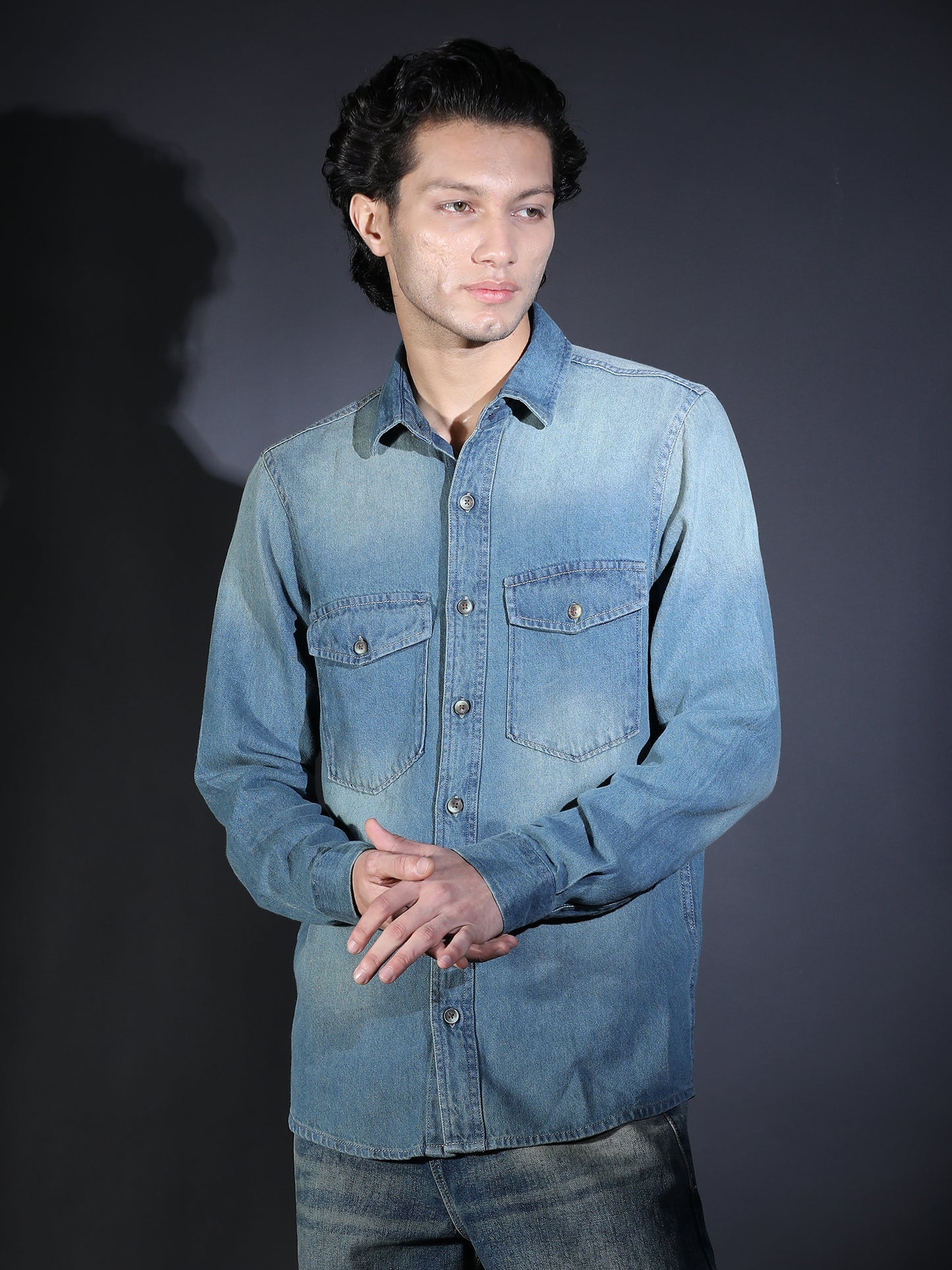 DOUBLE POCKET BLUE DENIM 2