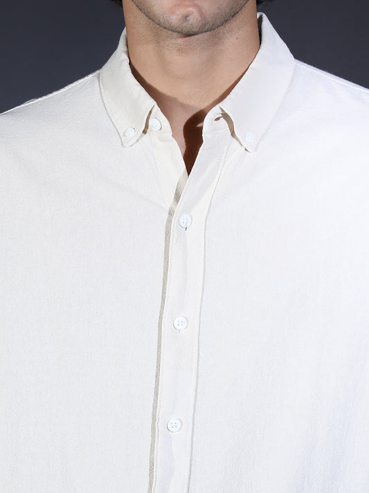 REGULAR FIT PLAIN SHIRT BIEGE