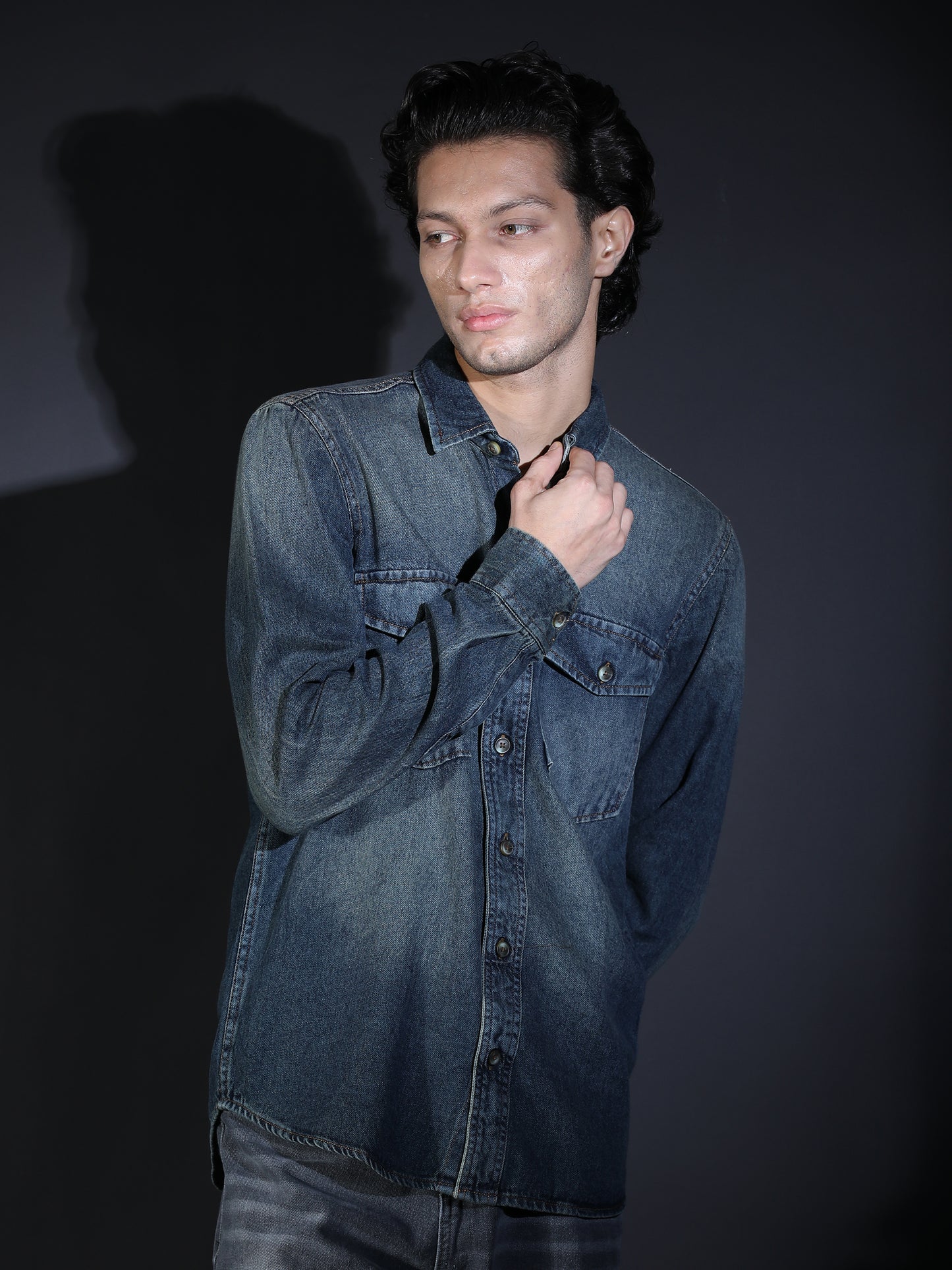 DOUBLE POCKET DENIM BLACK