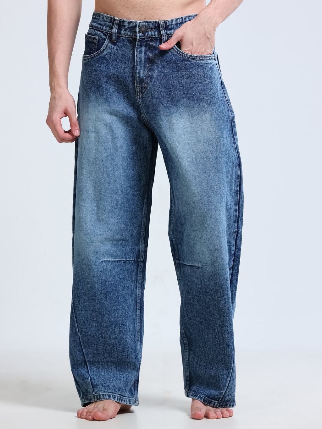 Offset Barrel Jeans