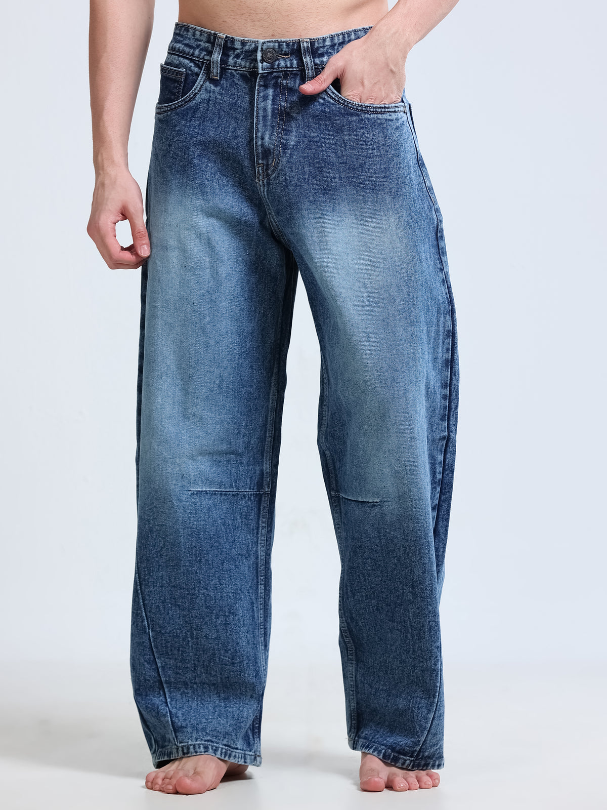 Offset Barrel Jeans
