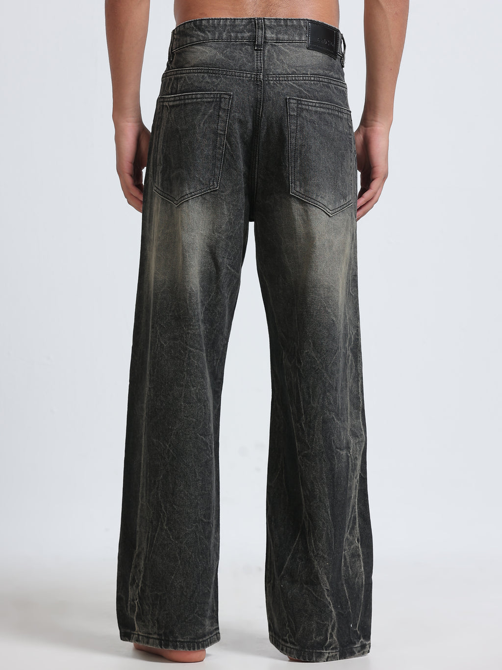 Charcoal Smoke Wide Leg Jeans