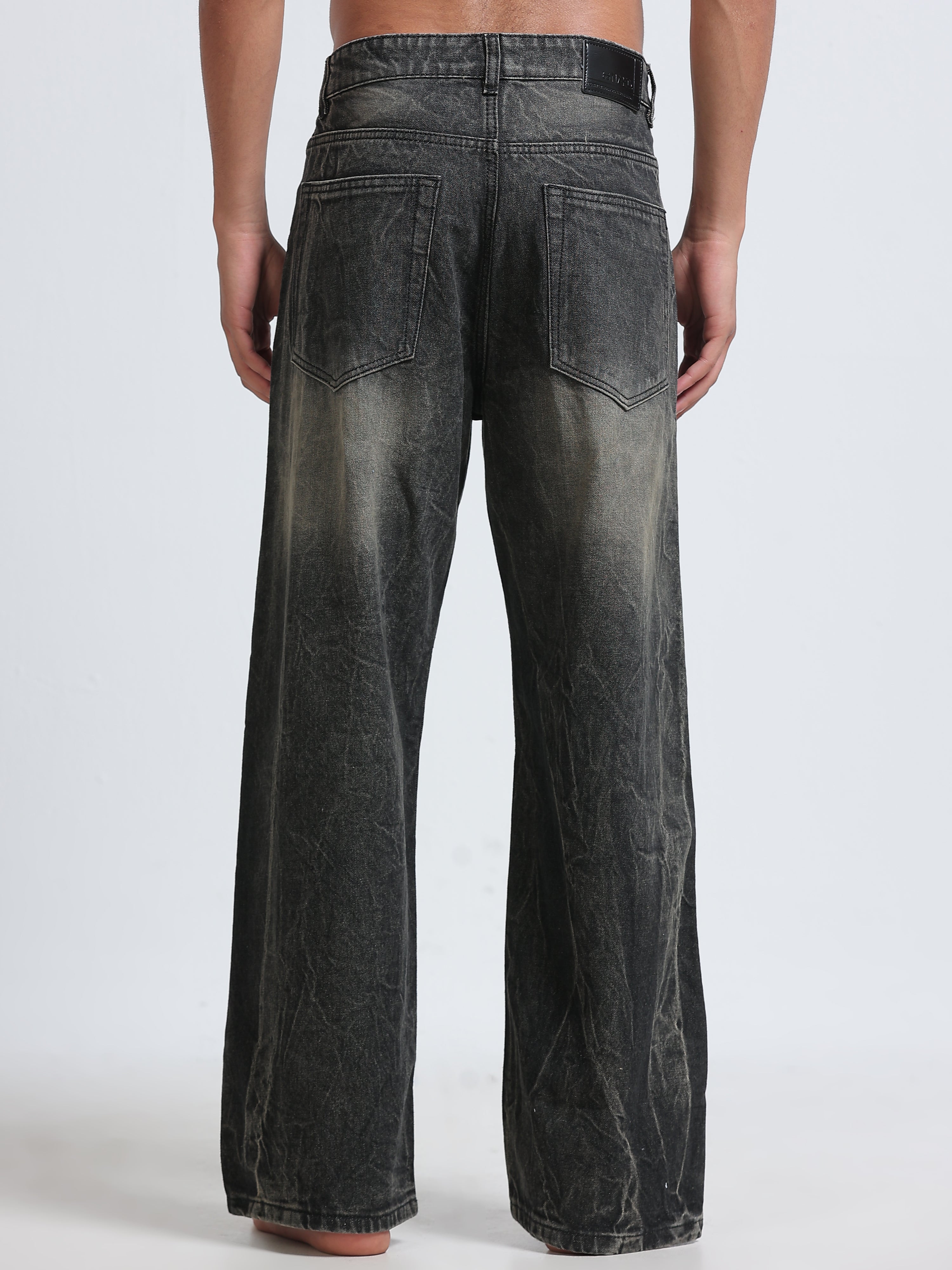 Charcoal Smoke Wide Leg Jeans