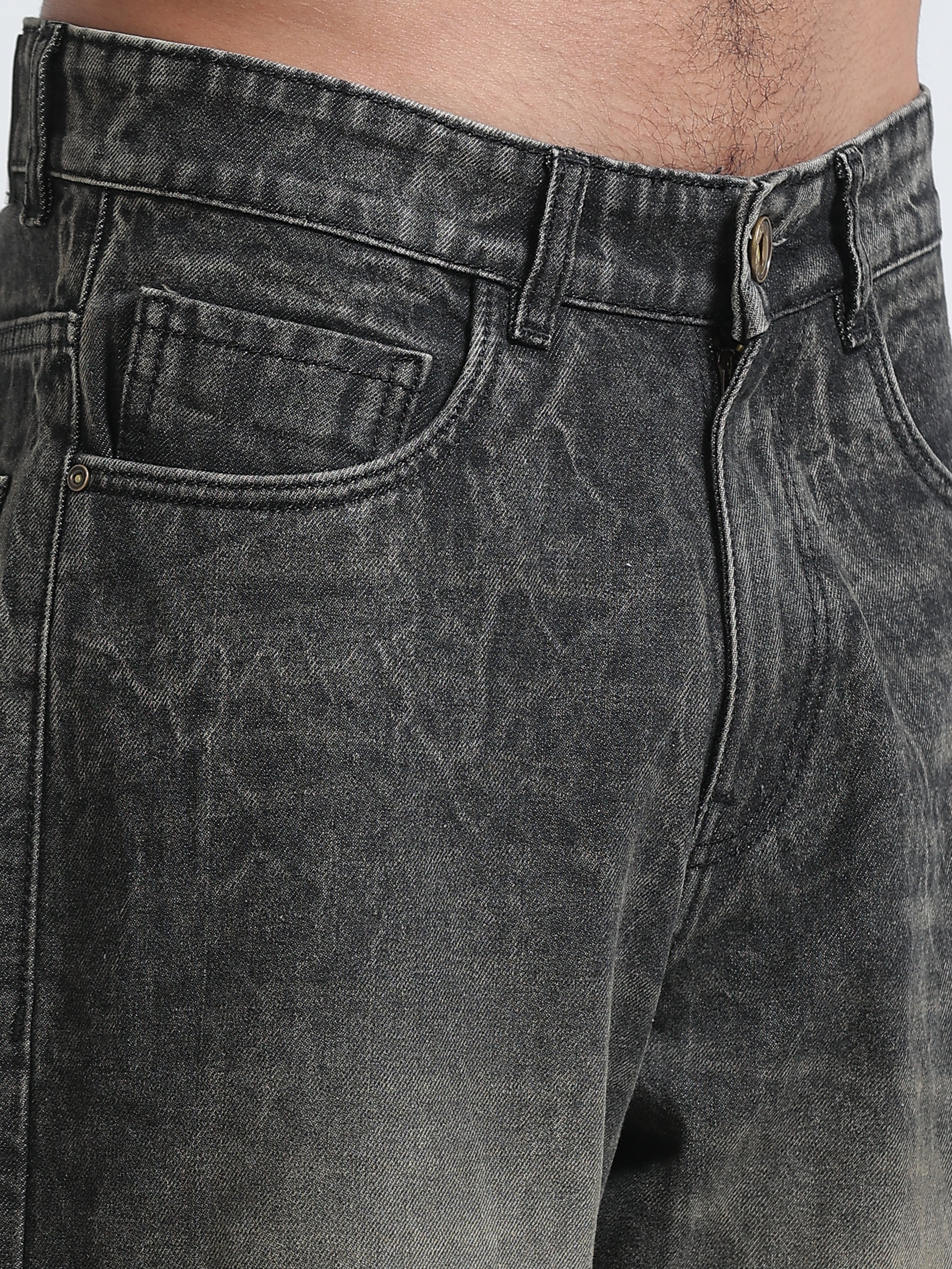 Charcoal Smoke Wide Leg Jeans