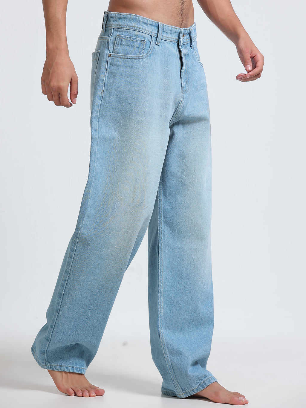 Cloud Blue Baggy Denim