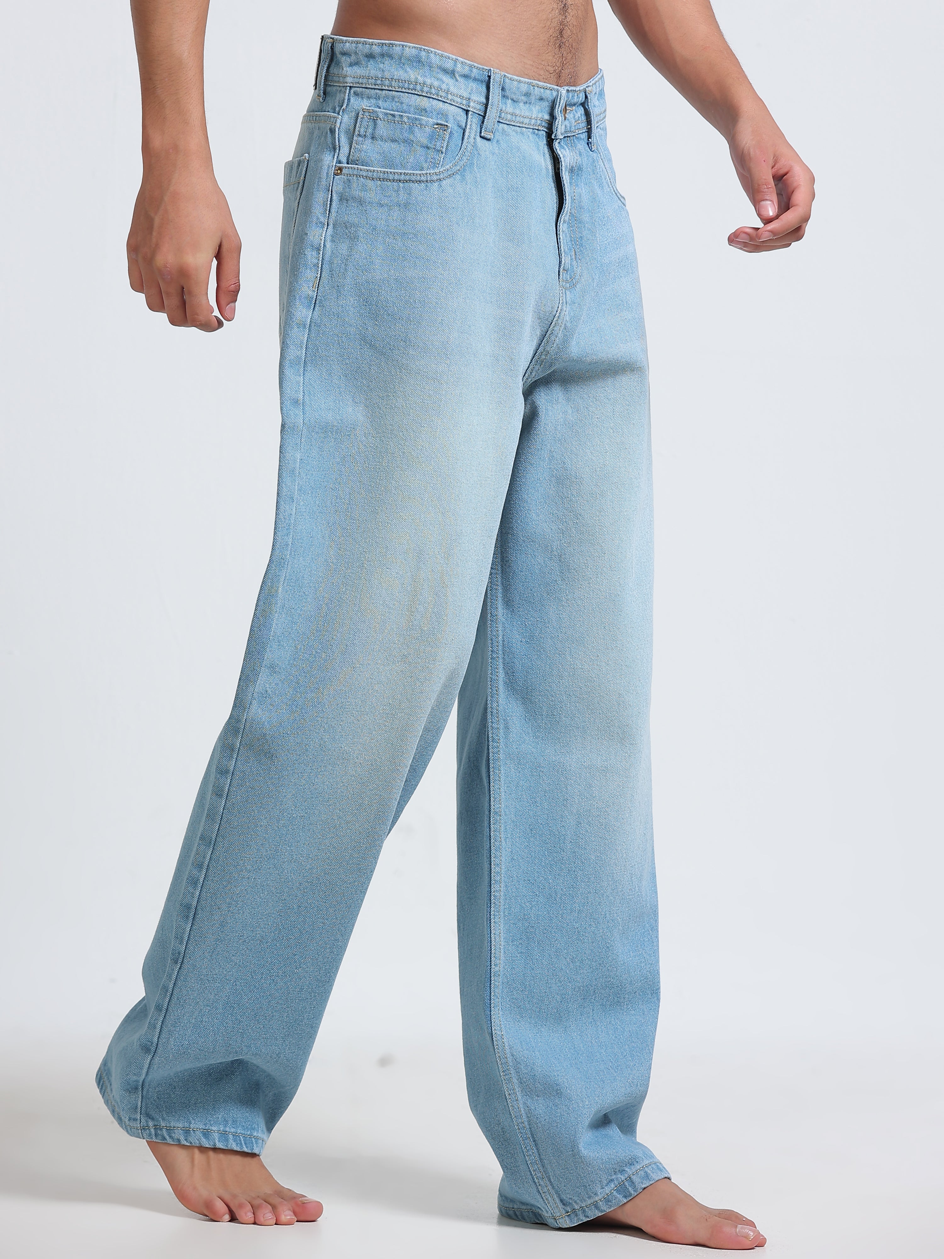 Cloud Blue Baggy Denim