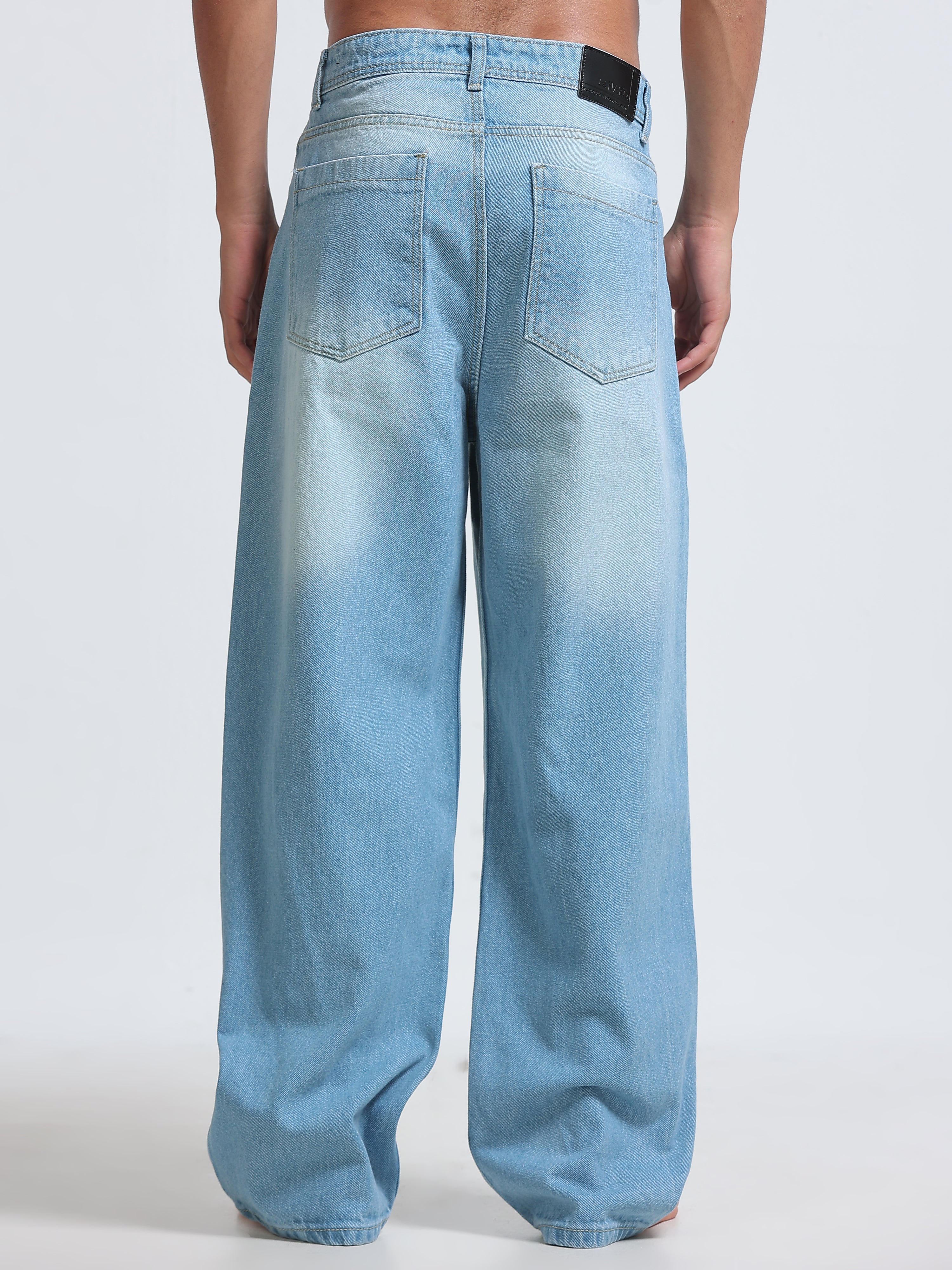 Cloud Blue Baggy Denim