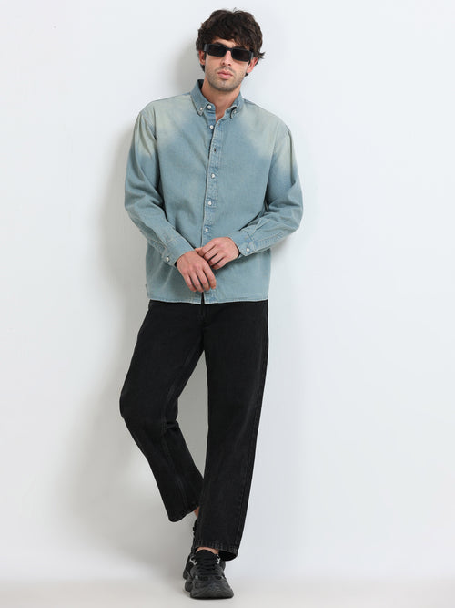 Antiqued Light Wash Denim