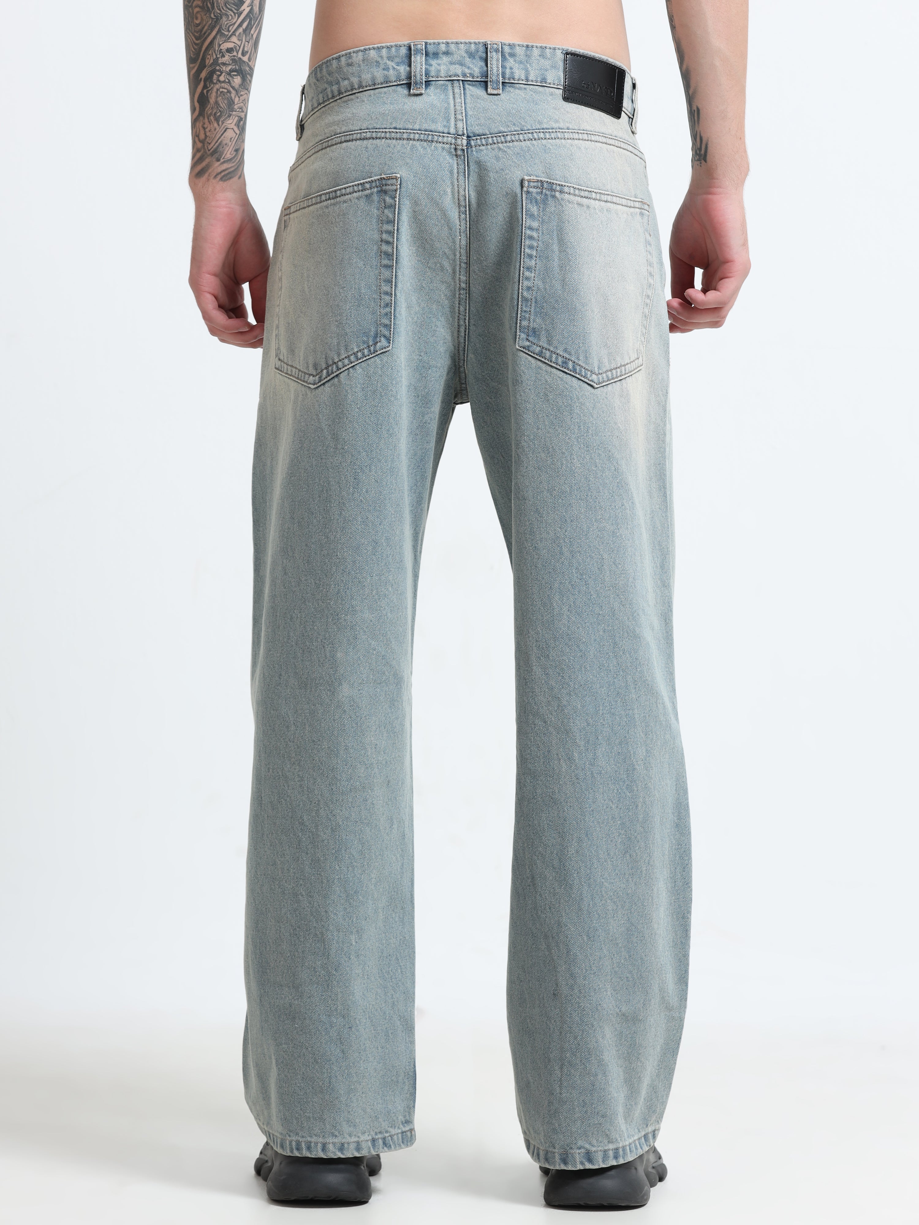 Frosted Haze Wide Leg Baggy Jeans