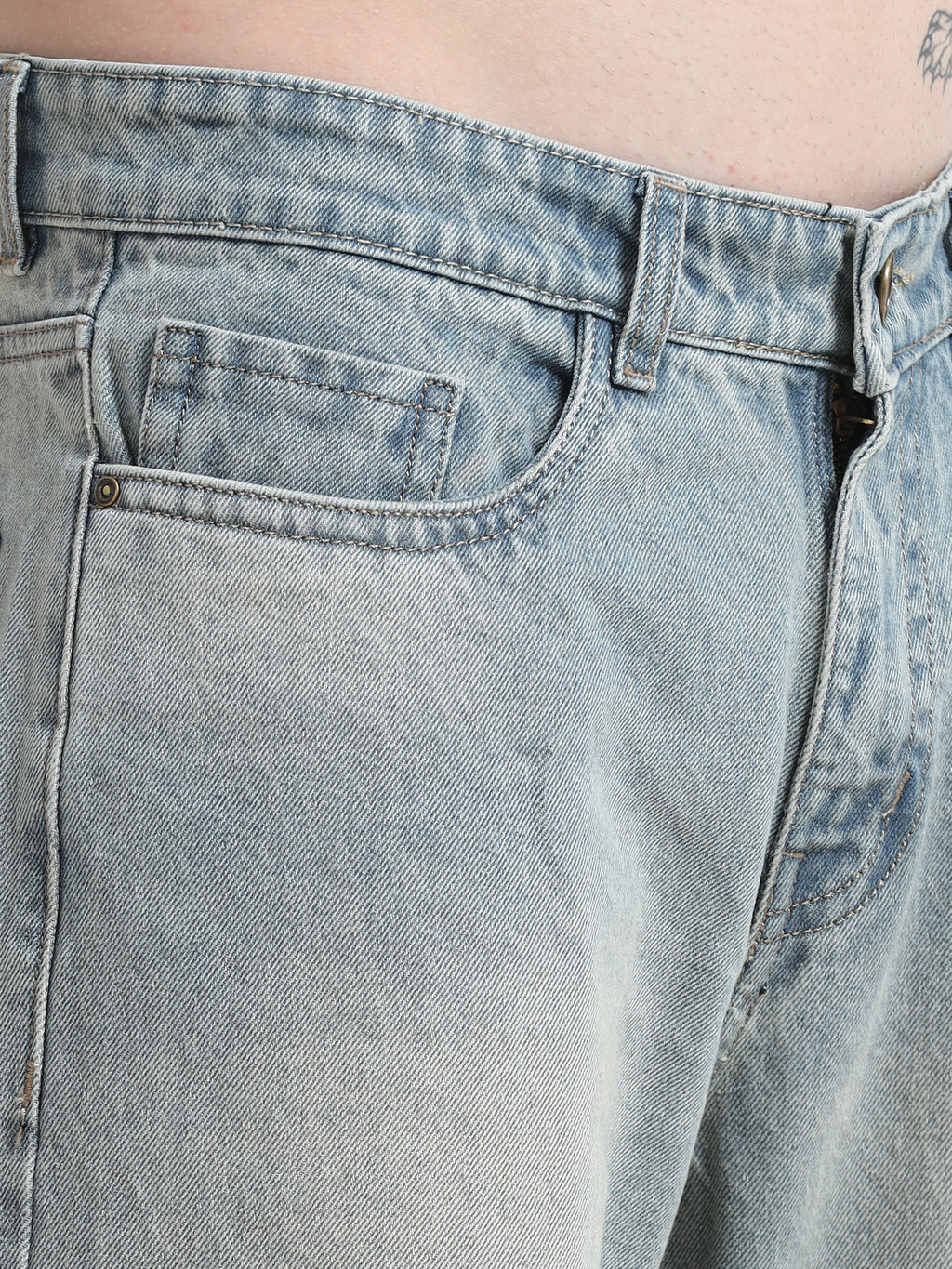 Frosted Haze Wide Leg Baggy Jeans