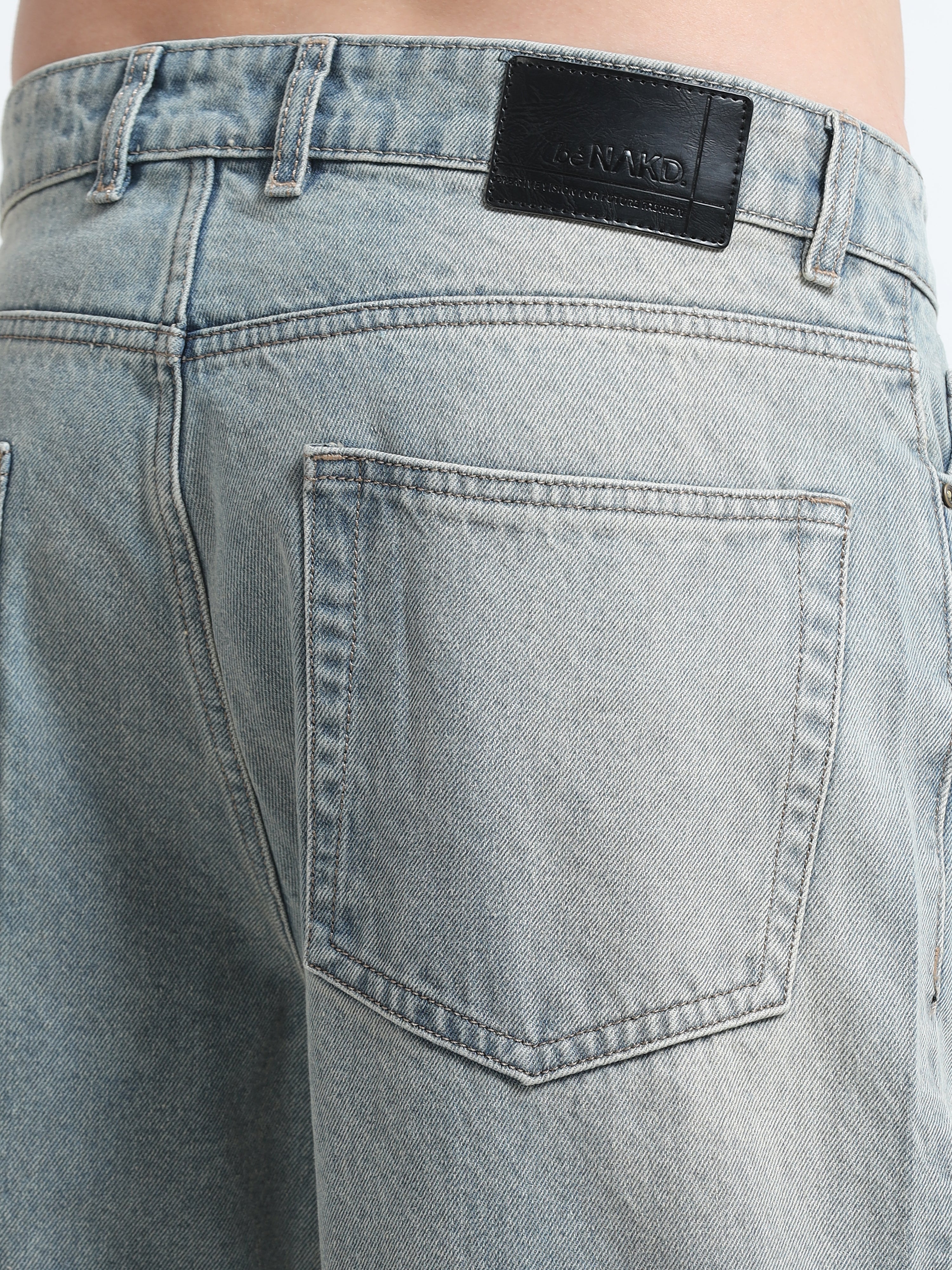 Frosted Haze Wide Leg Baggy Jeans