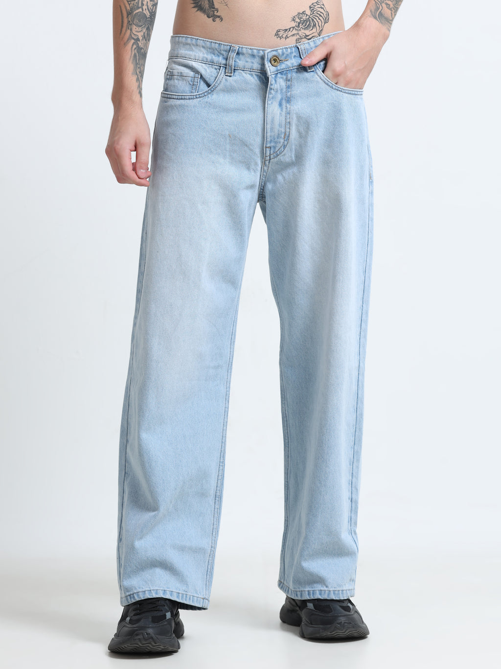 The Ice Wash Wide Leg Jeans