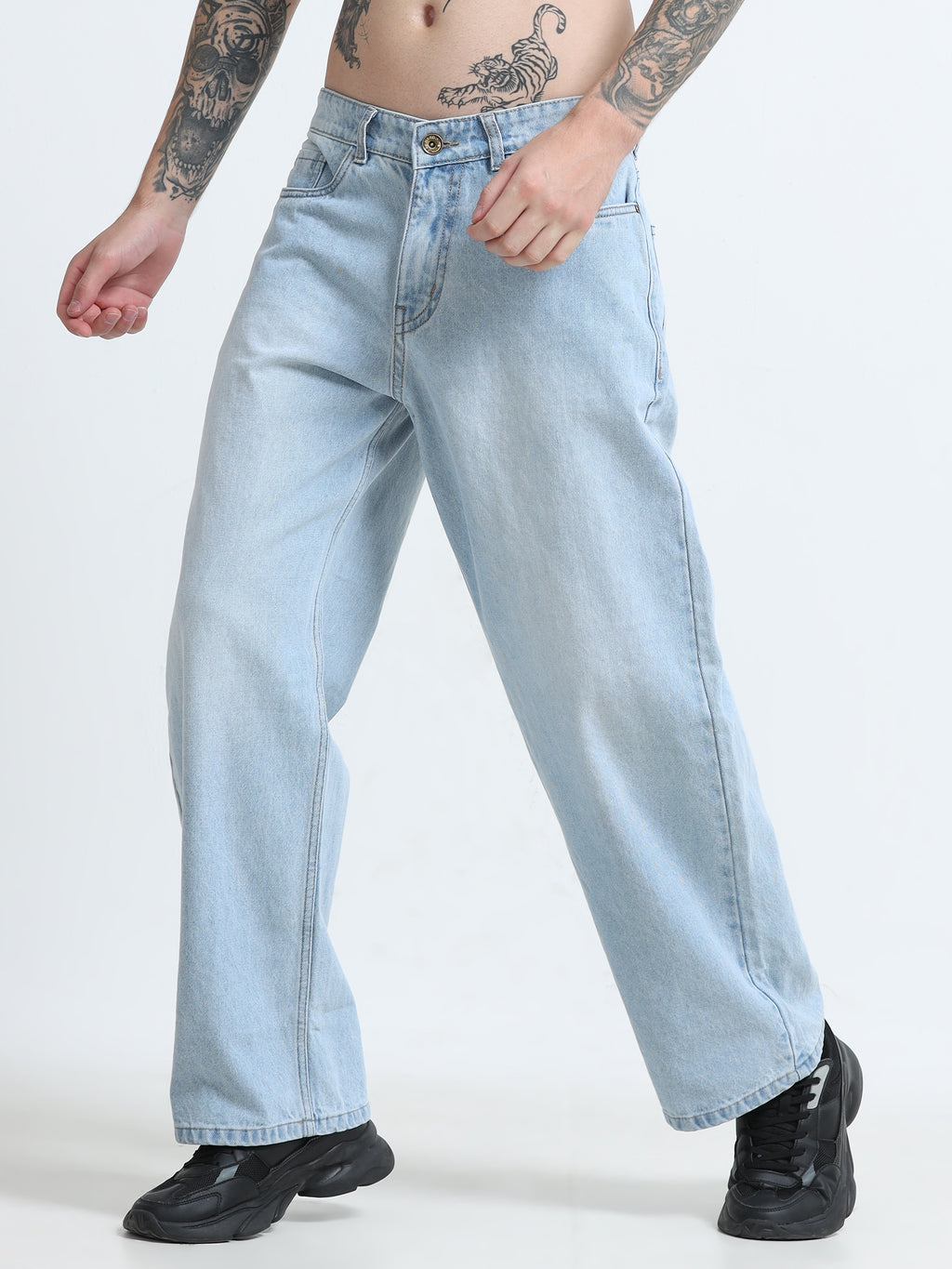 The Ice Wash Wide Leg Jeans