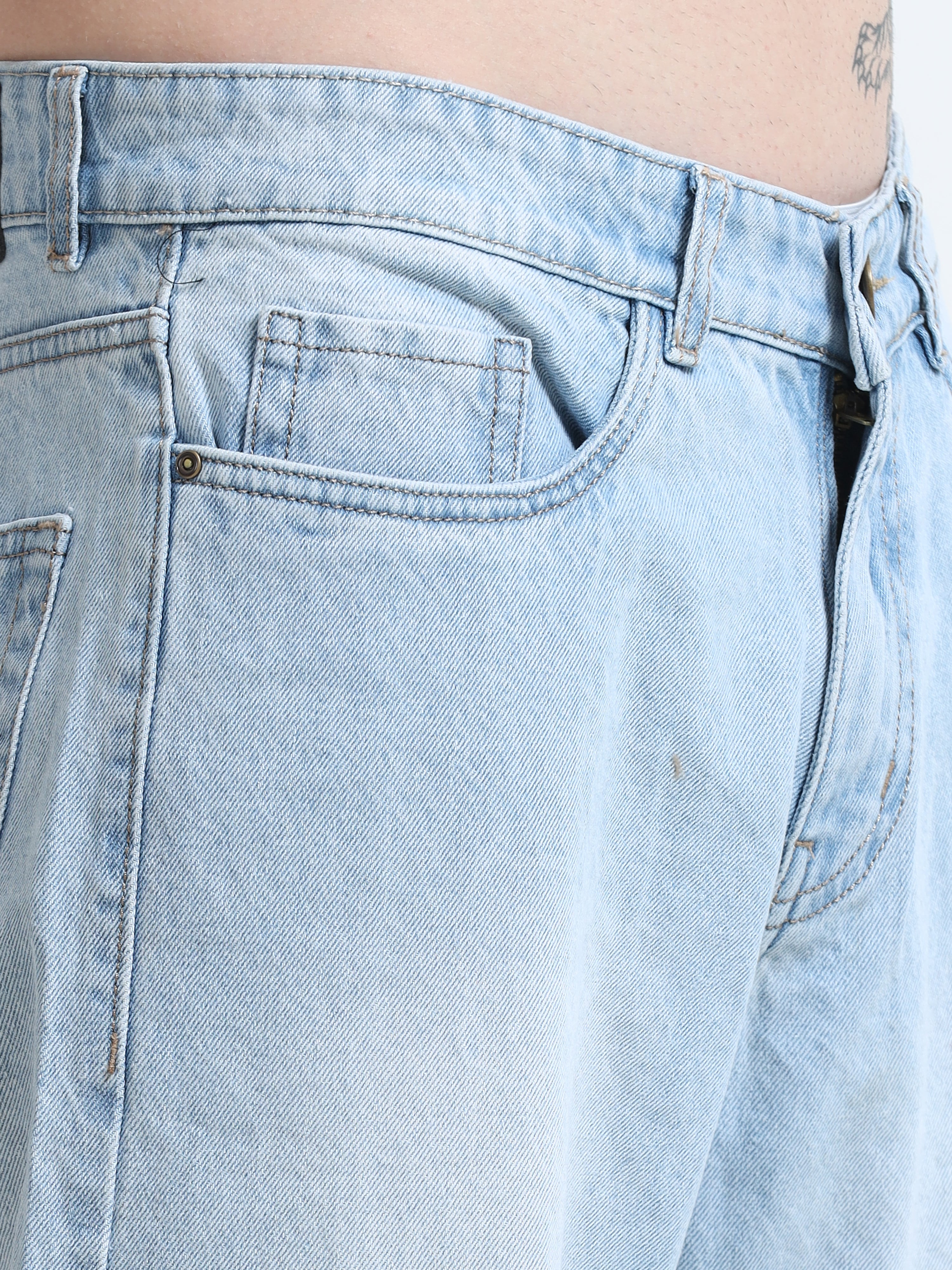 The Ice Wash Wide Leg Jeans