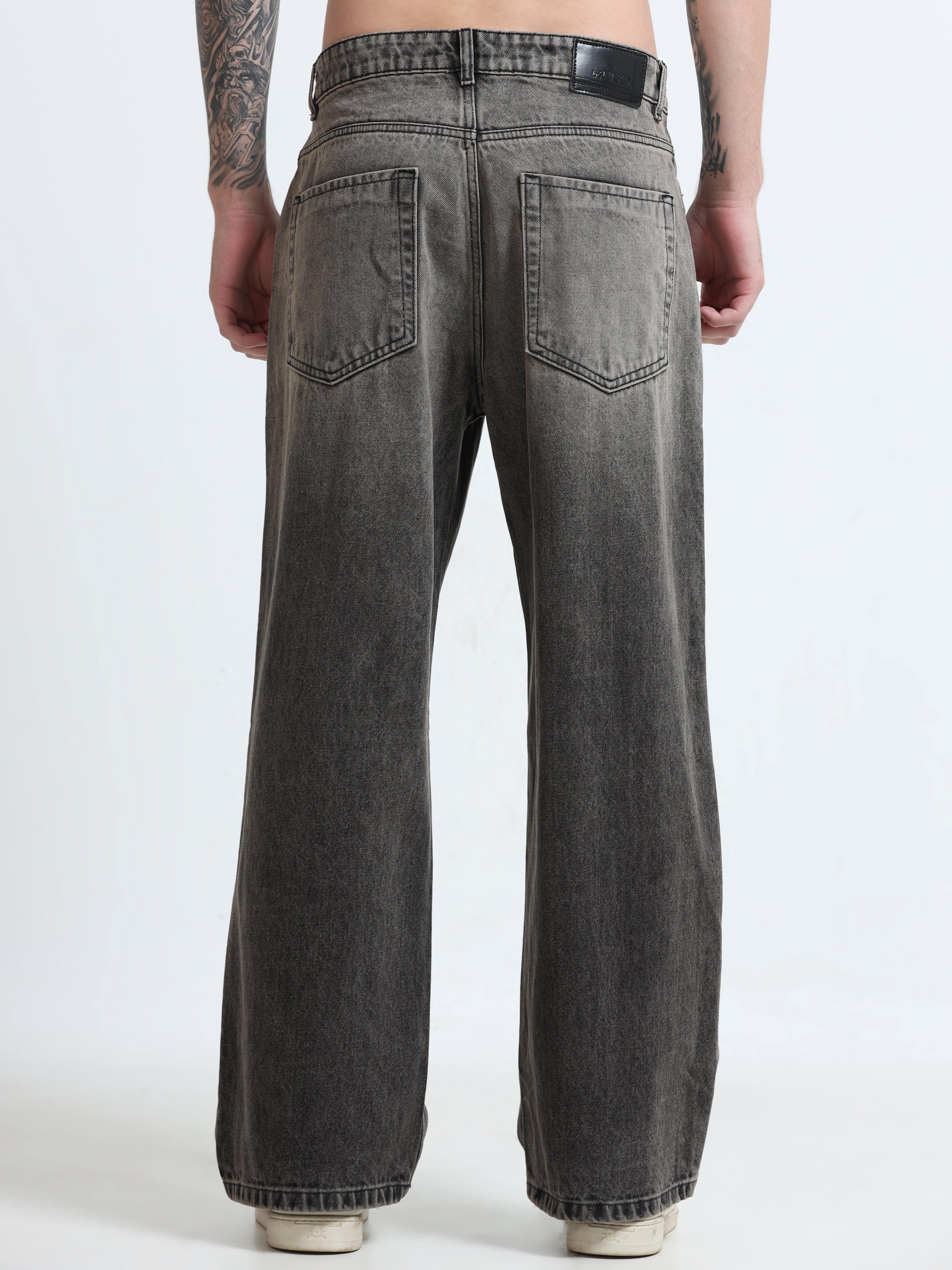 Carbon Fade Wide Leg Jeans