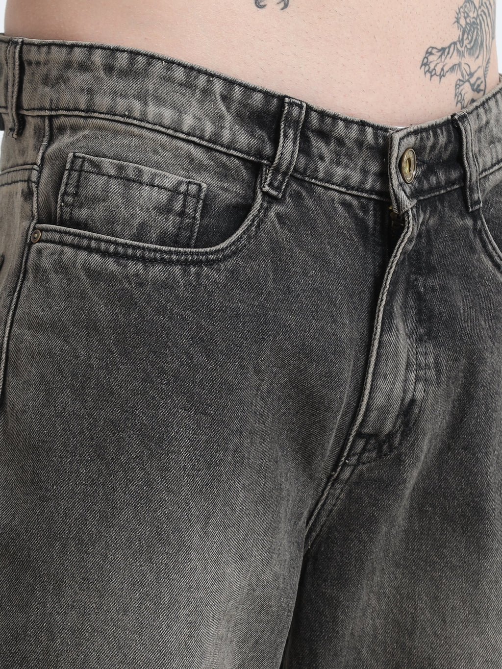 Carbon Fade Wide Leg Jeans