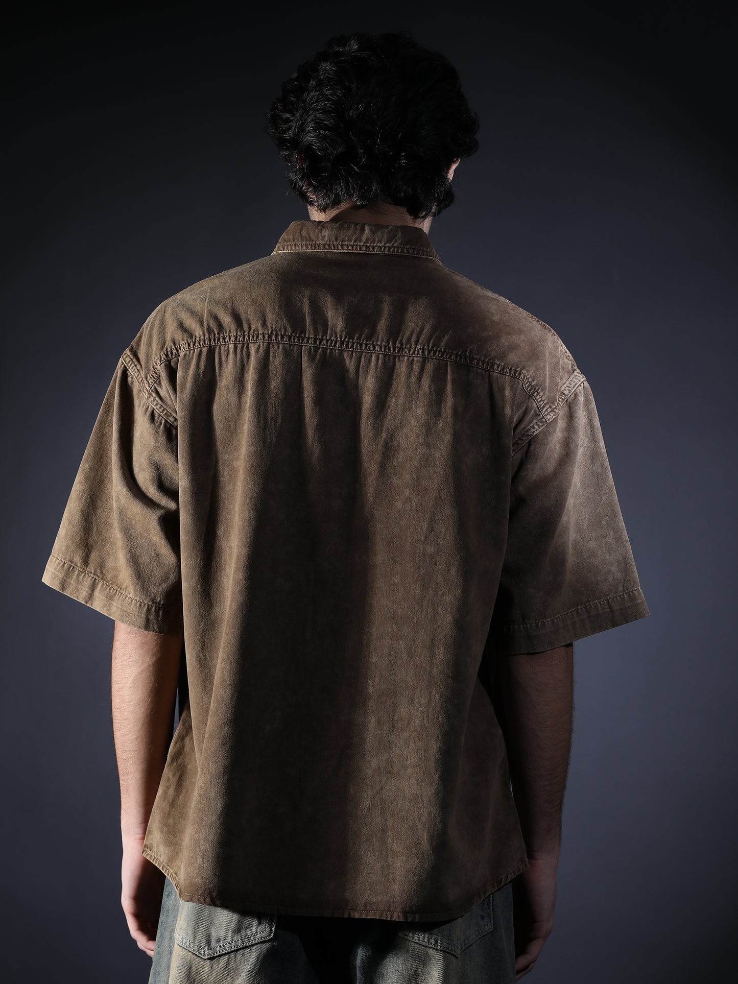 RELAXED FIT PRINT BROWN