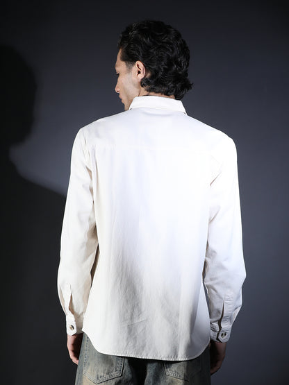 REGULAR FIT PLAIN DOUBLE POCKET BIEGE