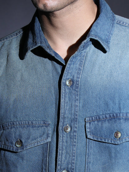 DOUBLE POCKET BLUE DENIM 2