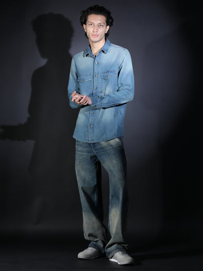 DOUBLE POCKET BLUE DENIM 2