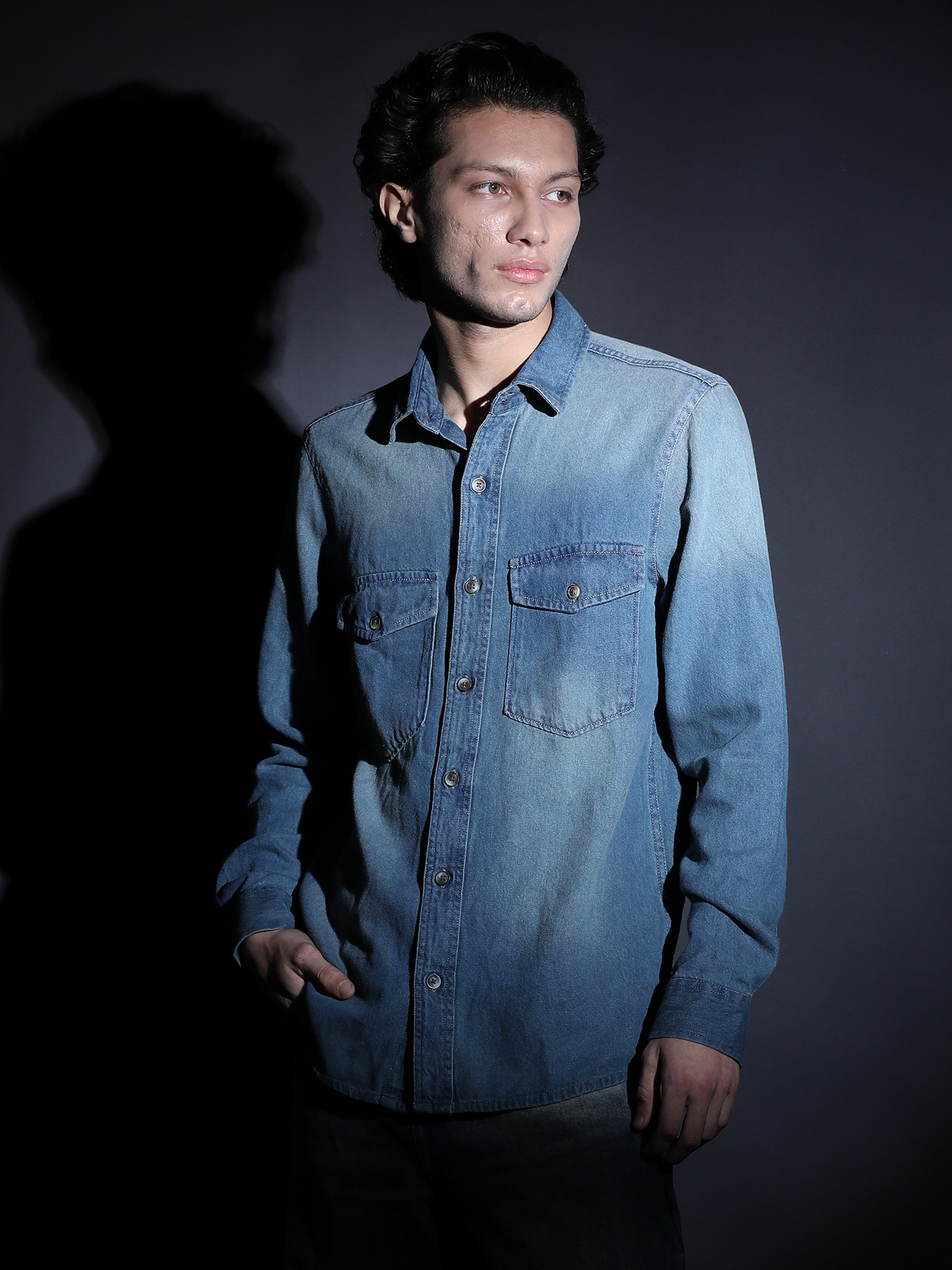 DOUBLE POCKET BLUE DENIM 2