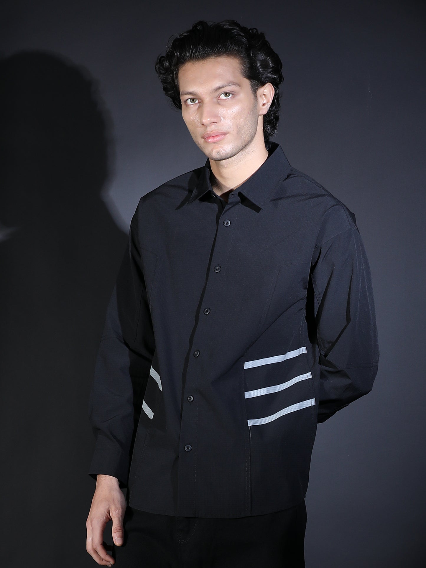 IMP PLAIM BACK PRINTED LINES BLACK