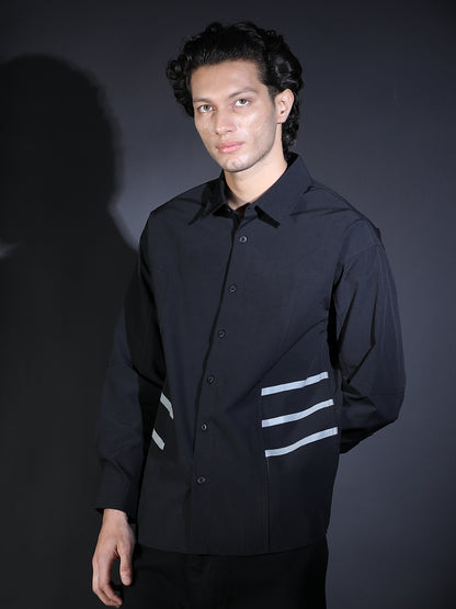 IMP PLAIM BACK PRINTED LINES BLACK