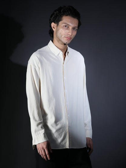 REGULAR FIT PLAIN SHIRT BIEGE