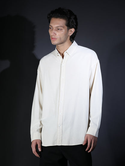 REGULAR FIT PLAIN SHIRT BIEGE