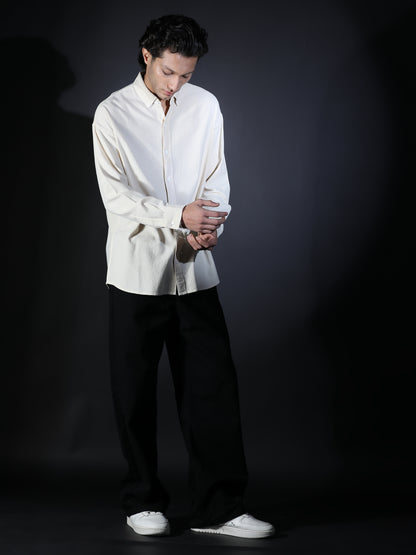 REGULAR FIT PLAIN SHIRT BIEGE