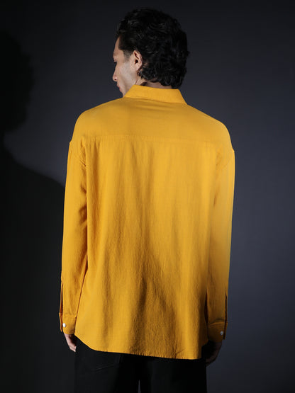 REGULAR FIT PLAIN SHIRT YELLOW1