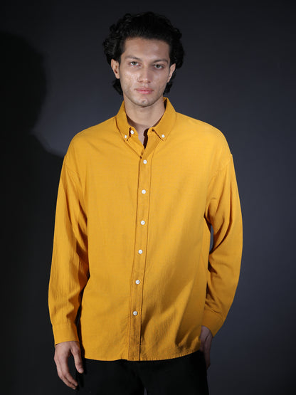 REGULAR FIT PLAIN SHIRT YELLOW1