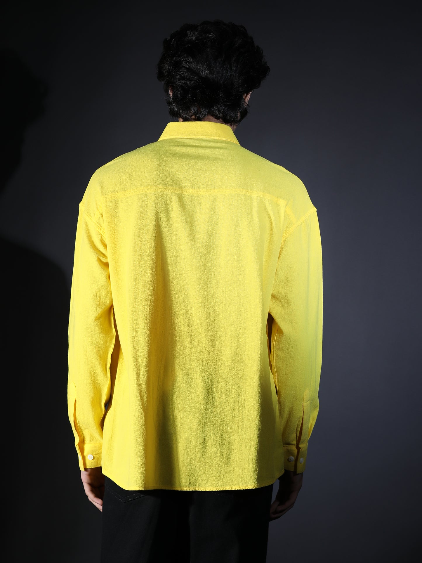 REGULAR FIT PLAIN SHIRT YELLOW