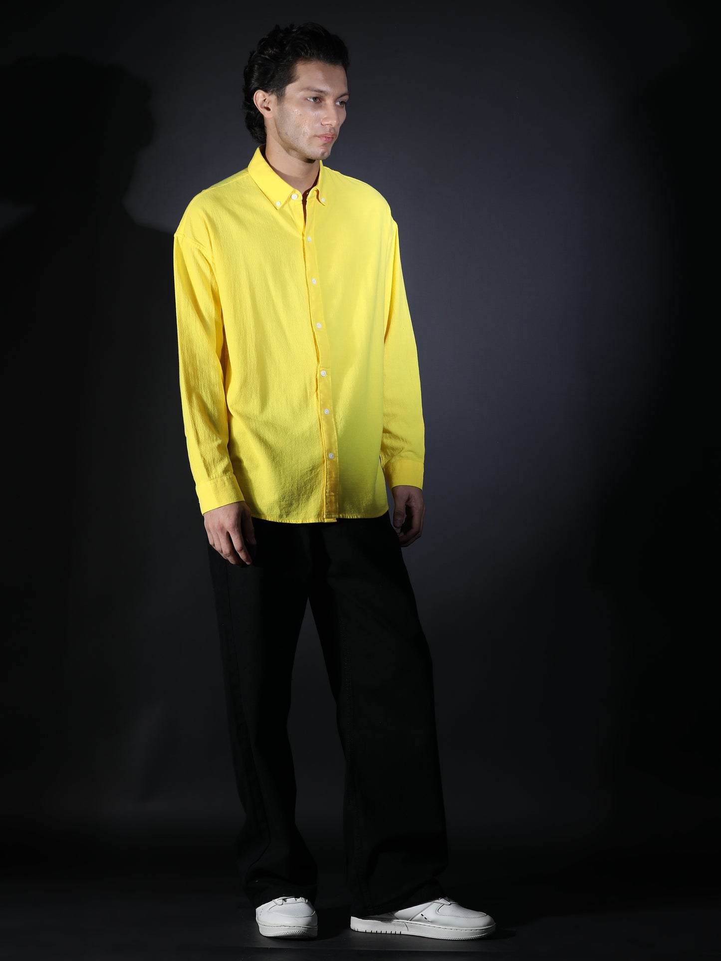 REGULAR FIT PLAIN SHIRT YELLOW
