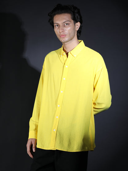 REGULAR FIT PLAIN SHIRT YELLOW