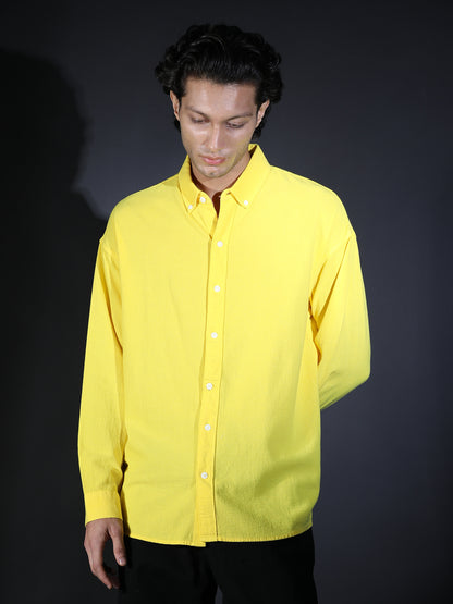 REGULAR FIT PLAIN SHIRT YELLOW