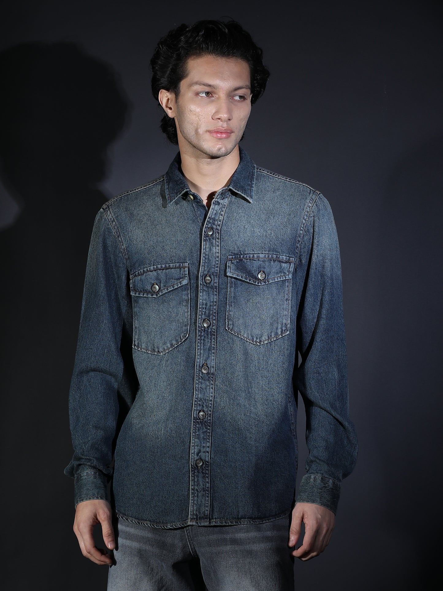 DOUBLE POCKET DENIM BLACK