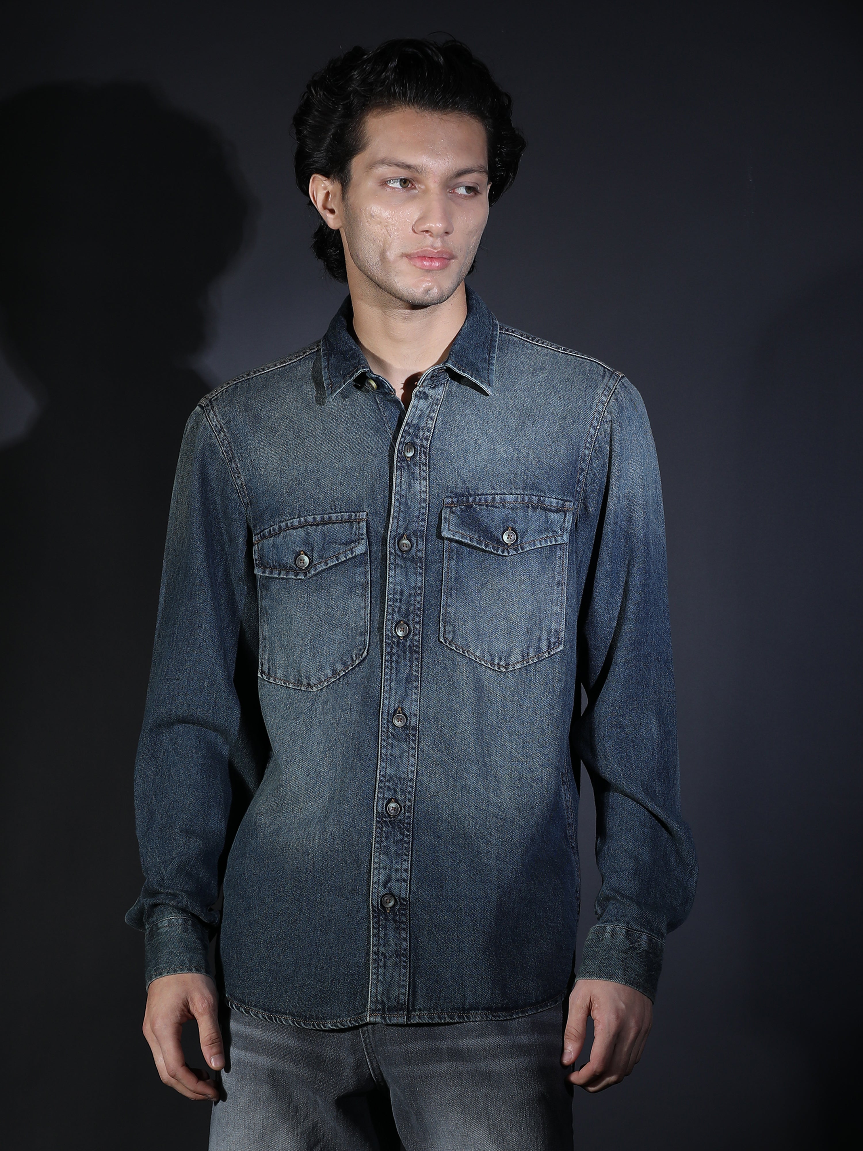 DOUBLE POCKET DENIM BLACK