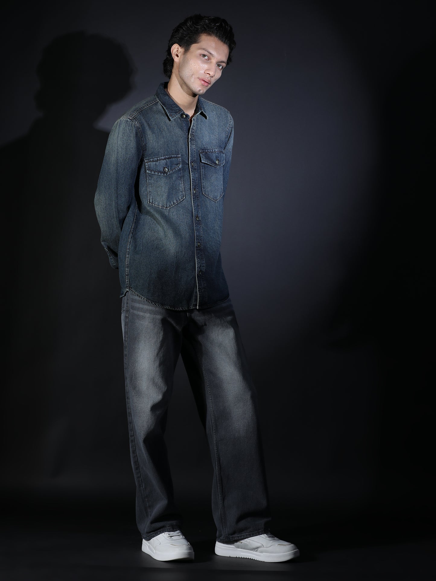 DOUBLE POCKET DENIM BLACK