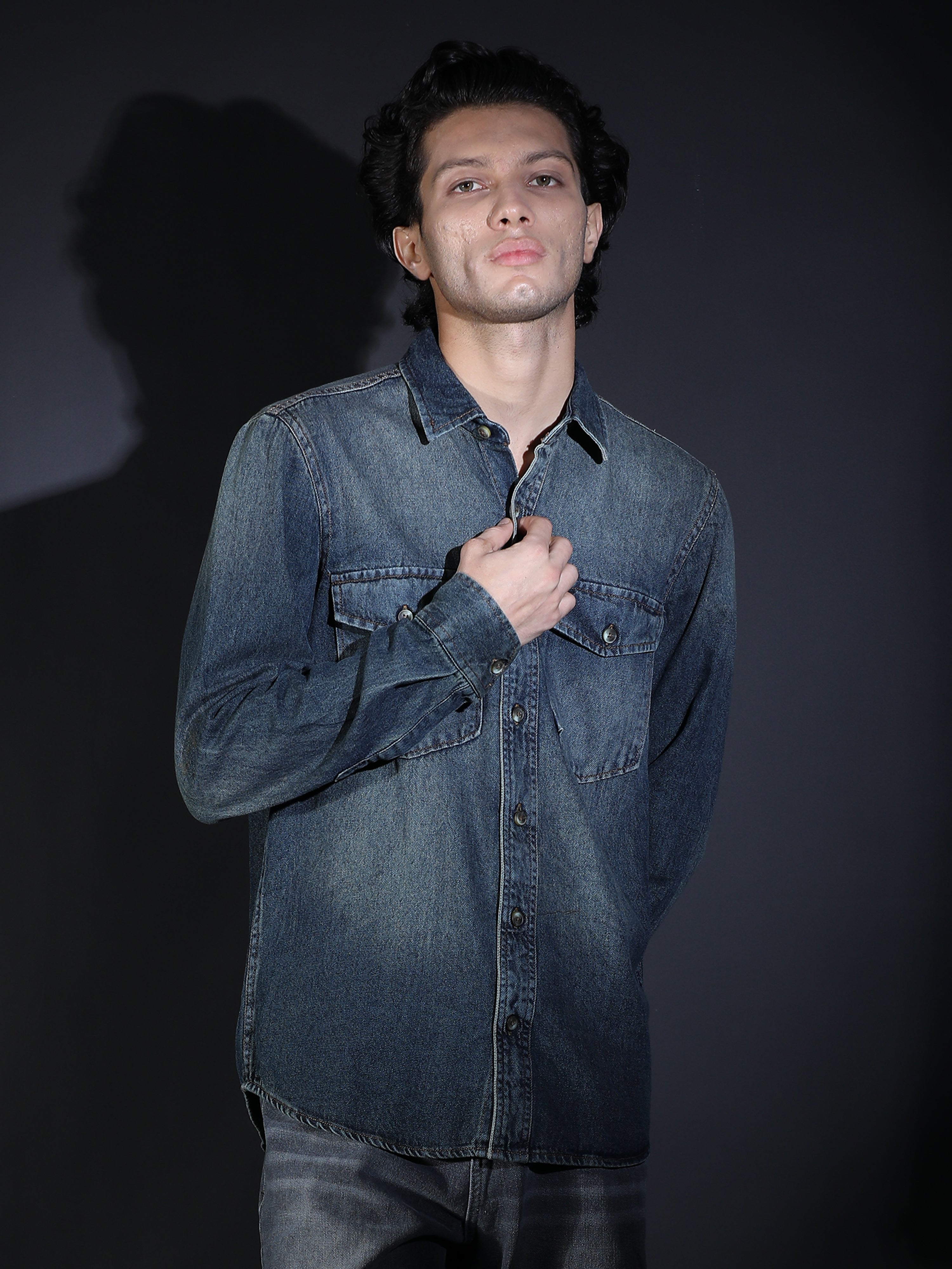 DOUBLE POCKET DENIM BLACK