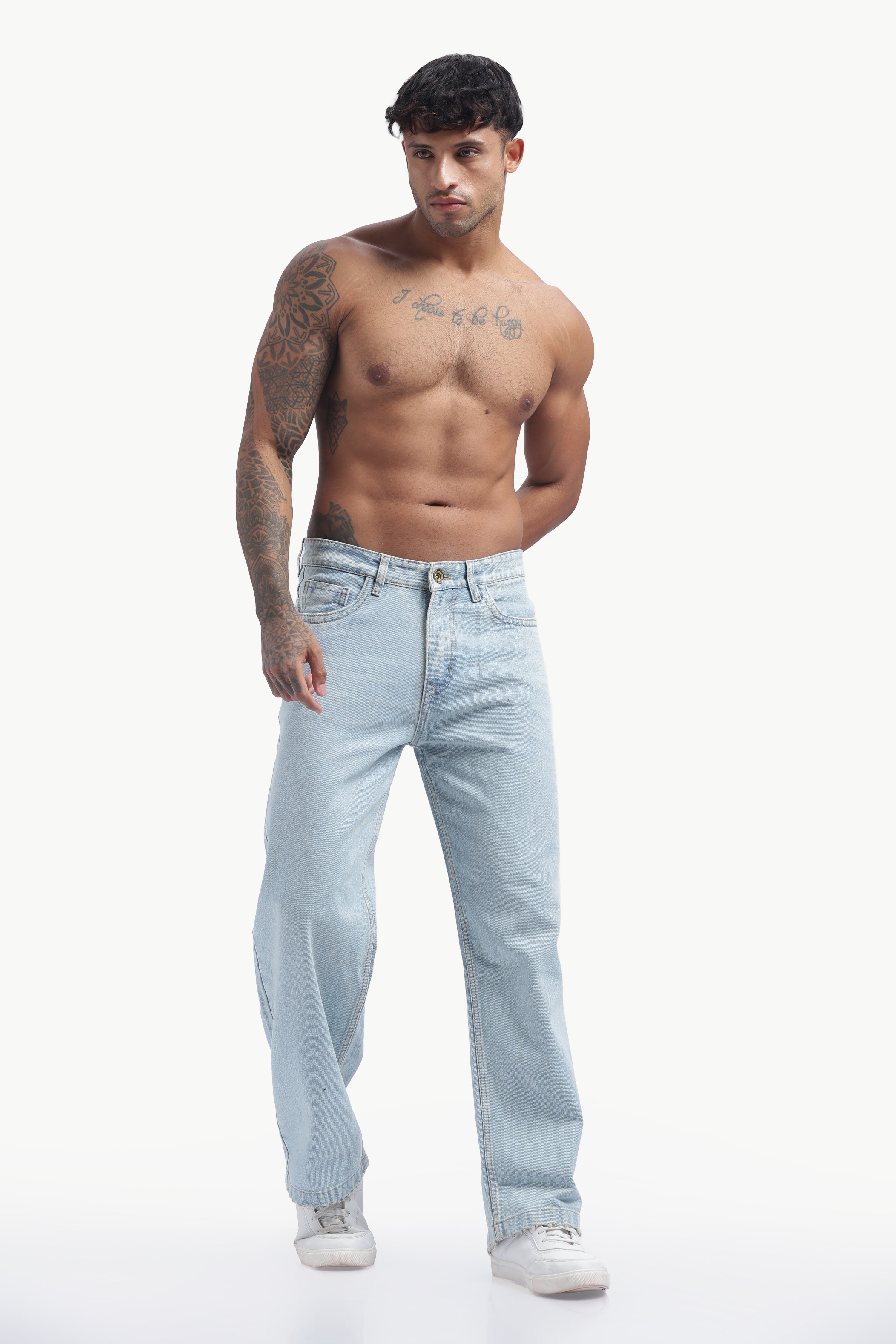 Sky Fade Baggy Jeans