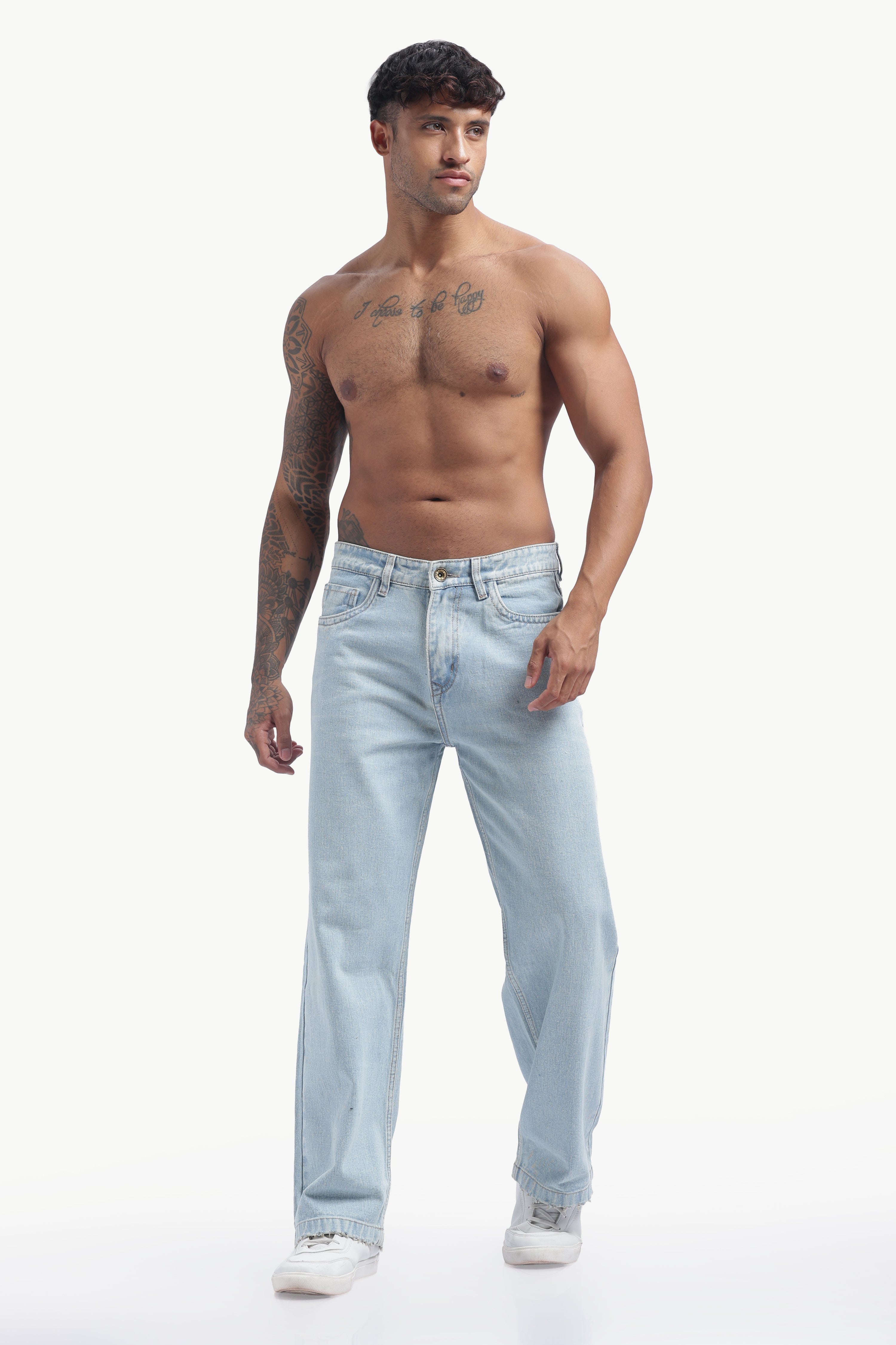 Sky Fade Baggy Jeans