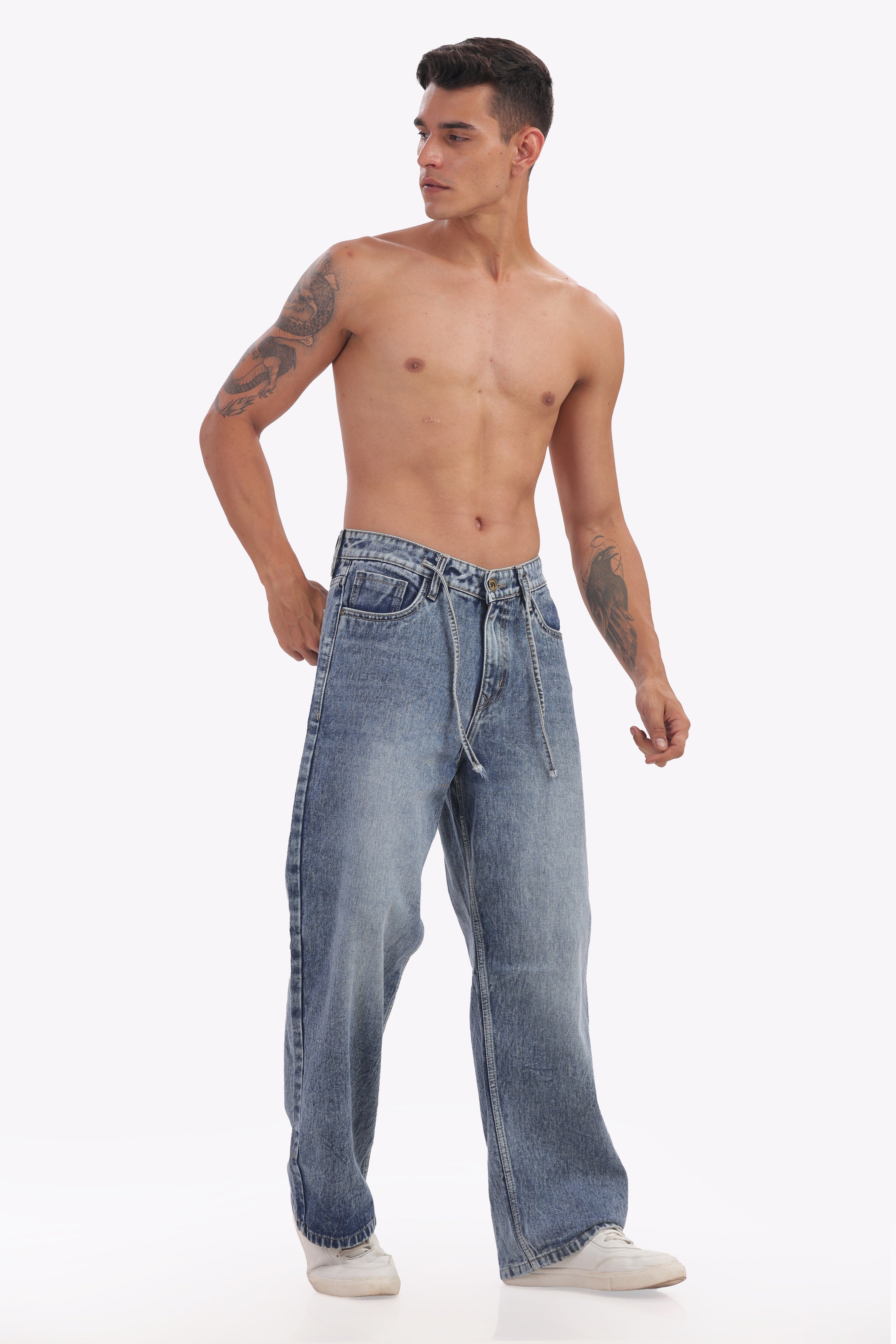 Baggy Blue Jean The Vintage Fade