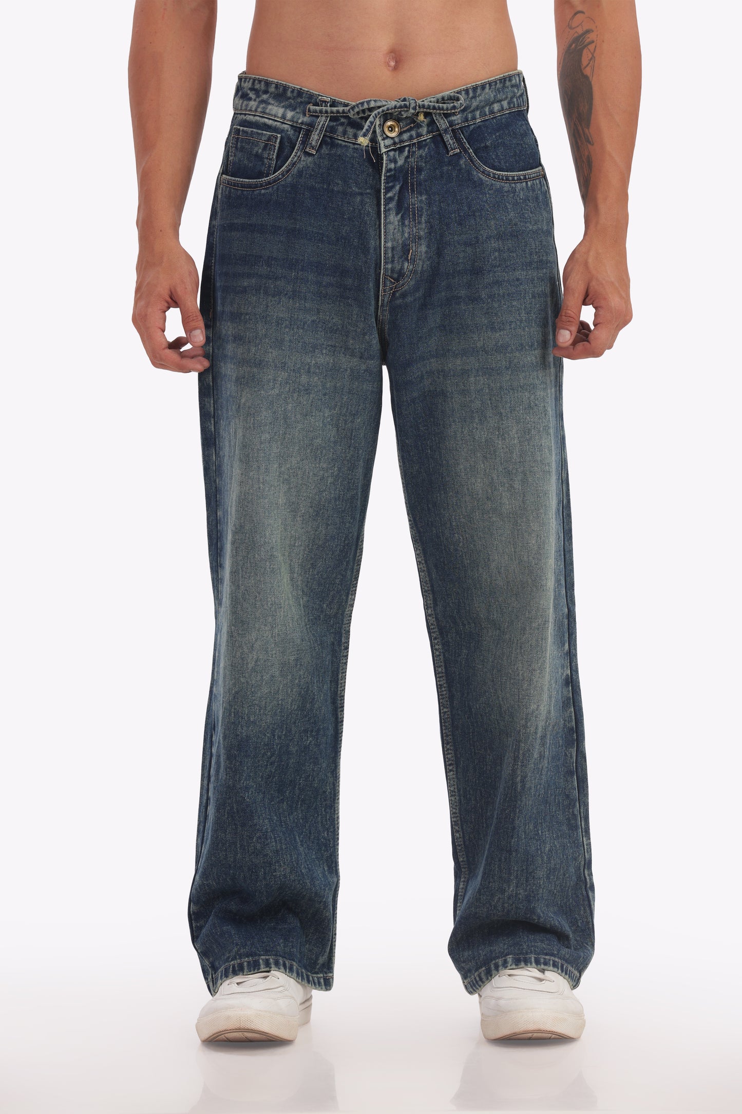 Mens denim pant jean baggy fit