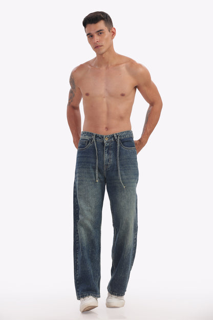 Mens denim pant jean baggy fit