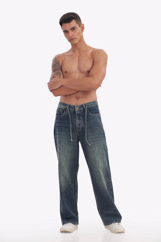 Mens denim pant jean baggy fit