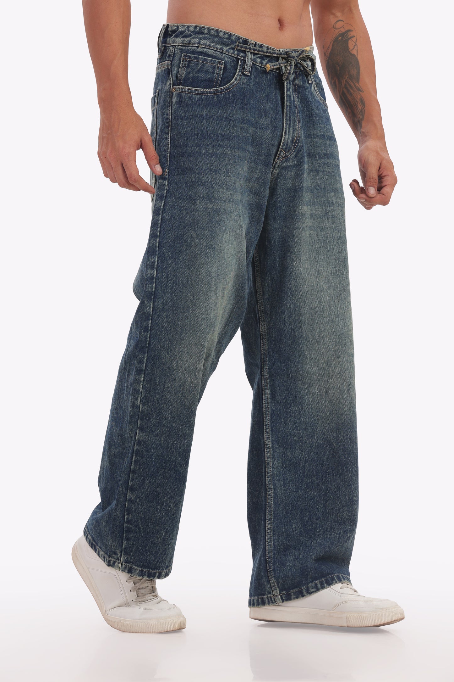 Mens denim pant baggy fit 1