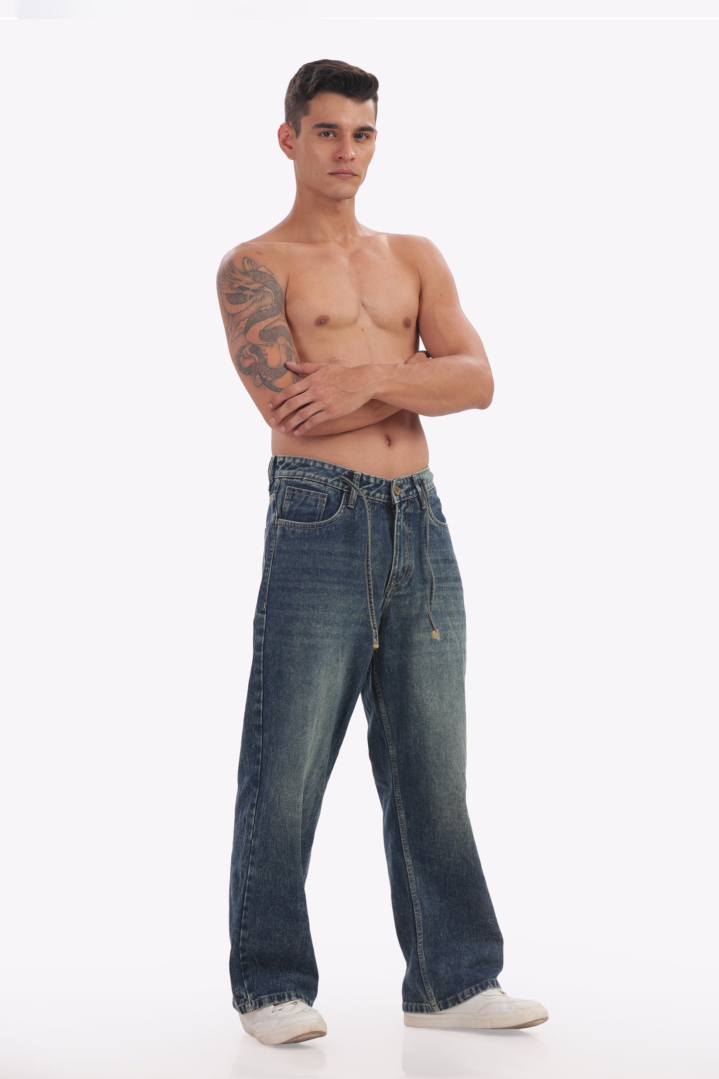 Mens denim pant baggy fit 1