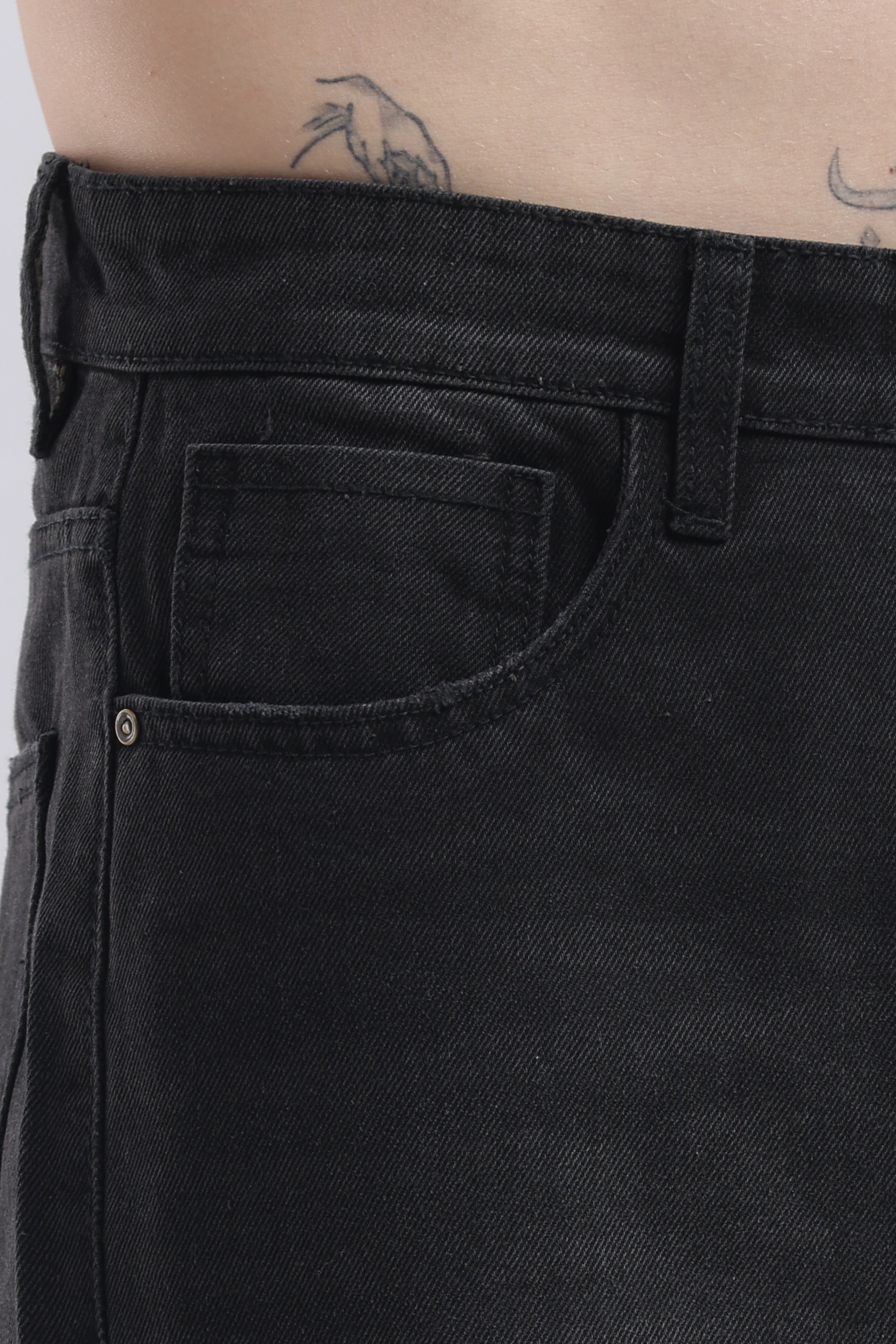 The Charcoal Slit Baggy (Washed Black)