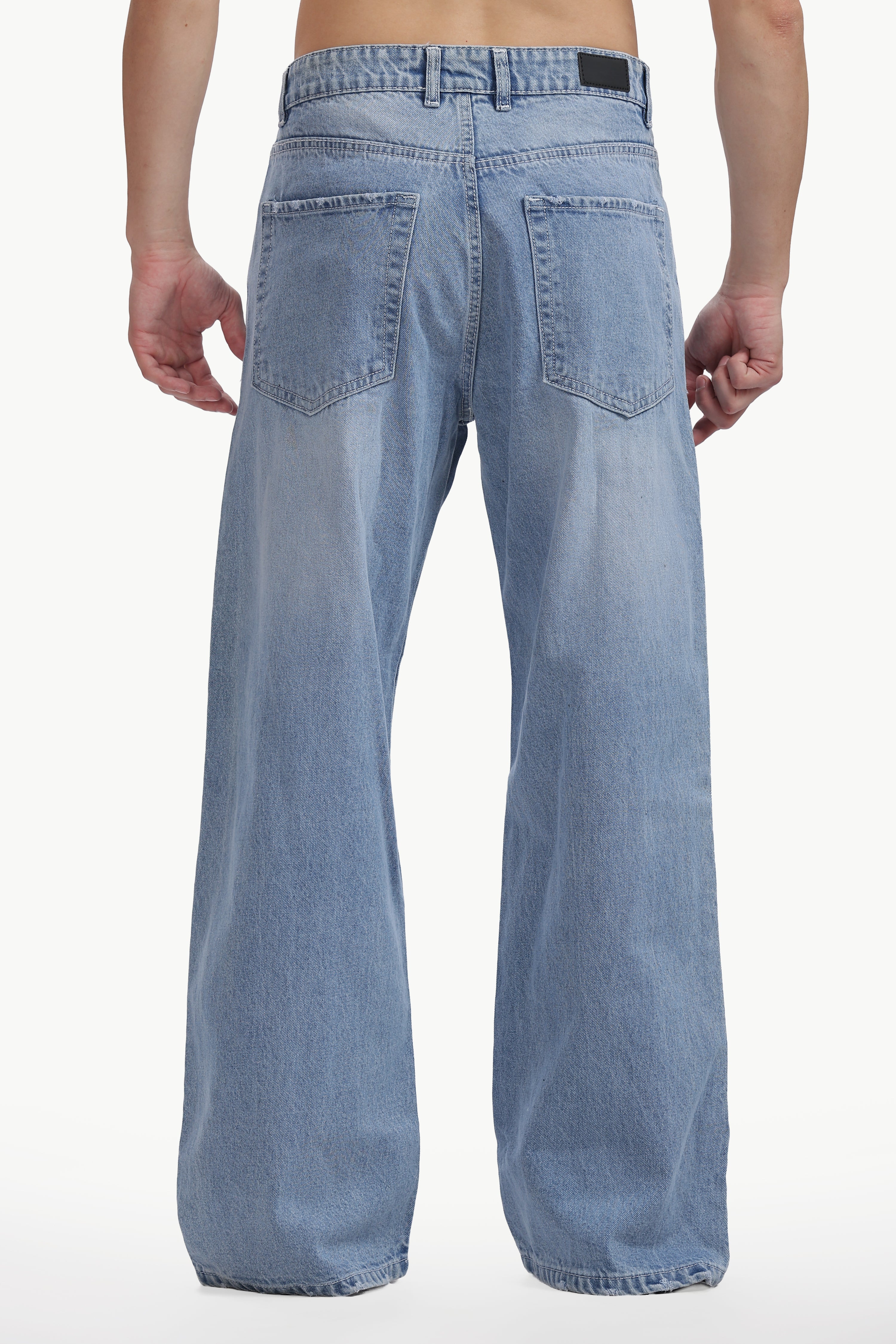Retro Blue Loose Straight Jean